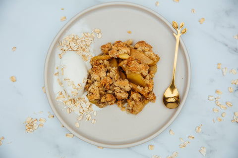 feijoa apple crumble recipe from fierce fruit