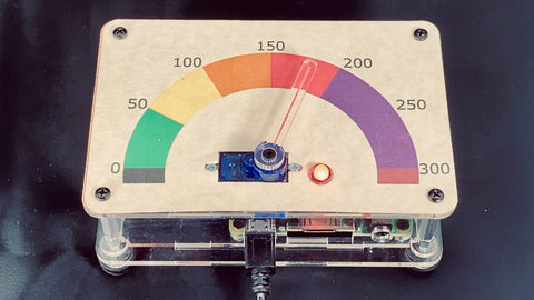 Air Quality Monitor with Retro Gauge Display