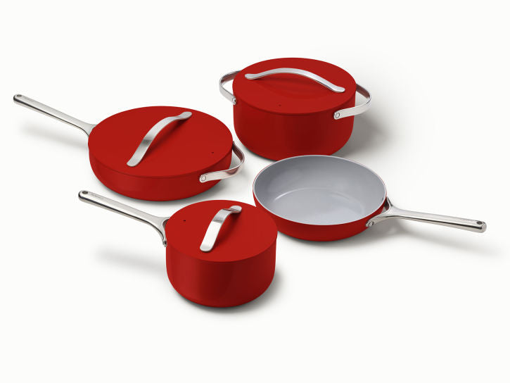 Caraway Non-Toxic and Non-Stick Cookware Set in Brick Red, Premium Home  Source