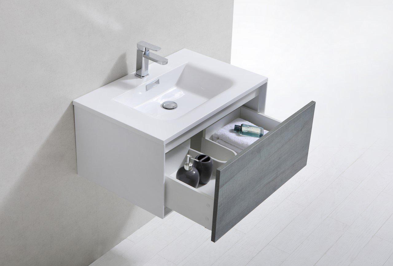 Kubebath Divario Wall Mount Modern Bathroom Vanity