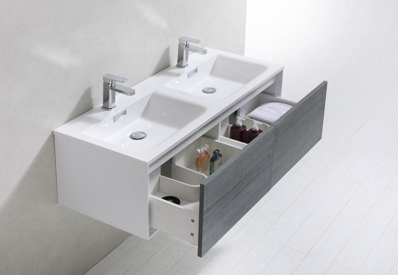 Kubebath Divario Wall Mount Modern Bathroom Vanity