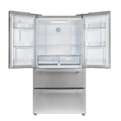 Forno 36 in. 19 cu.ft. French Door Refrigerator in Stainless Steel, FF ...