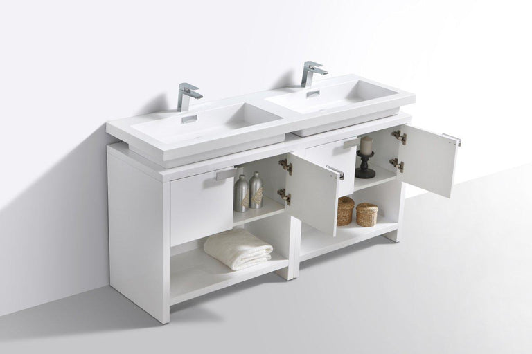 Levi 63 Double Modern Bathroom Vanity Set