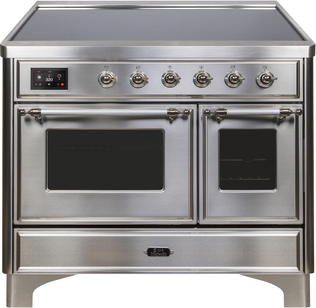 ILVE 40" Majestic II Series Electric Double Oven Range in Stainless St