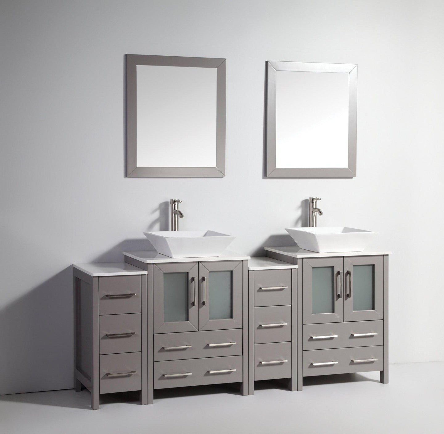 Vanity Art Ravenna 72 Bathroom Vanity In Grey With Double Basin Top I 