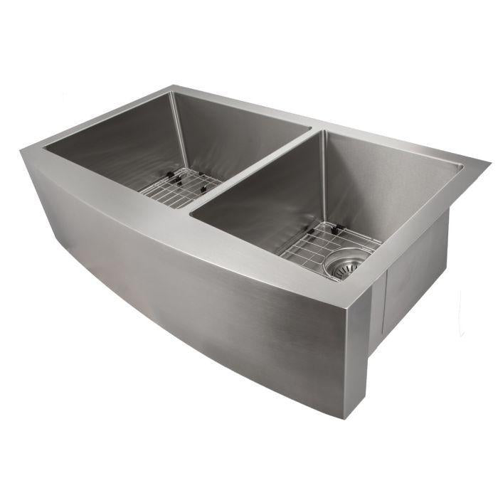 Zline Farmhouse Series 36 Inch Undermount Double Bowl Apron Sink In St