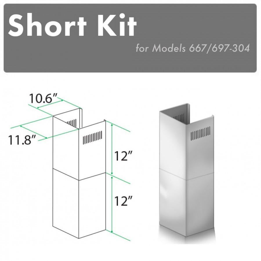 ZLINE Short Kit for 8ft. Ceilings-Outdoor Wall (SK-667/697-304)