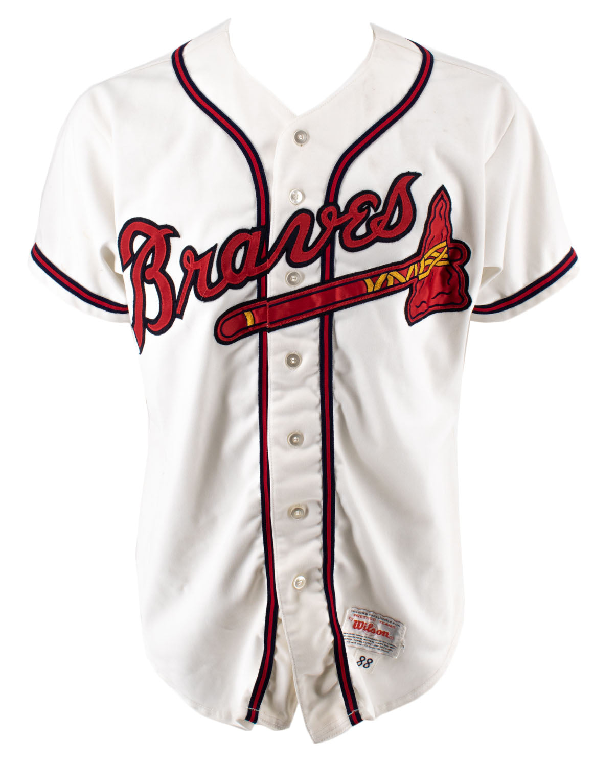 atlanta braves game used jersey