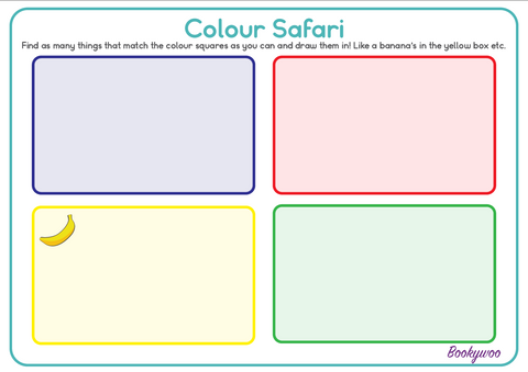 Free Colour Safari worksheet kids kindergarten activity pre school worksheets writing sheets learn colours fun kids activity