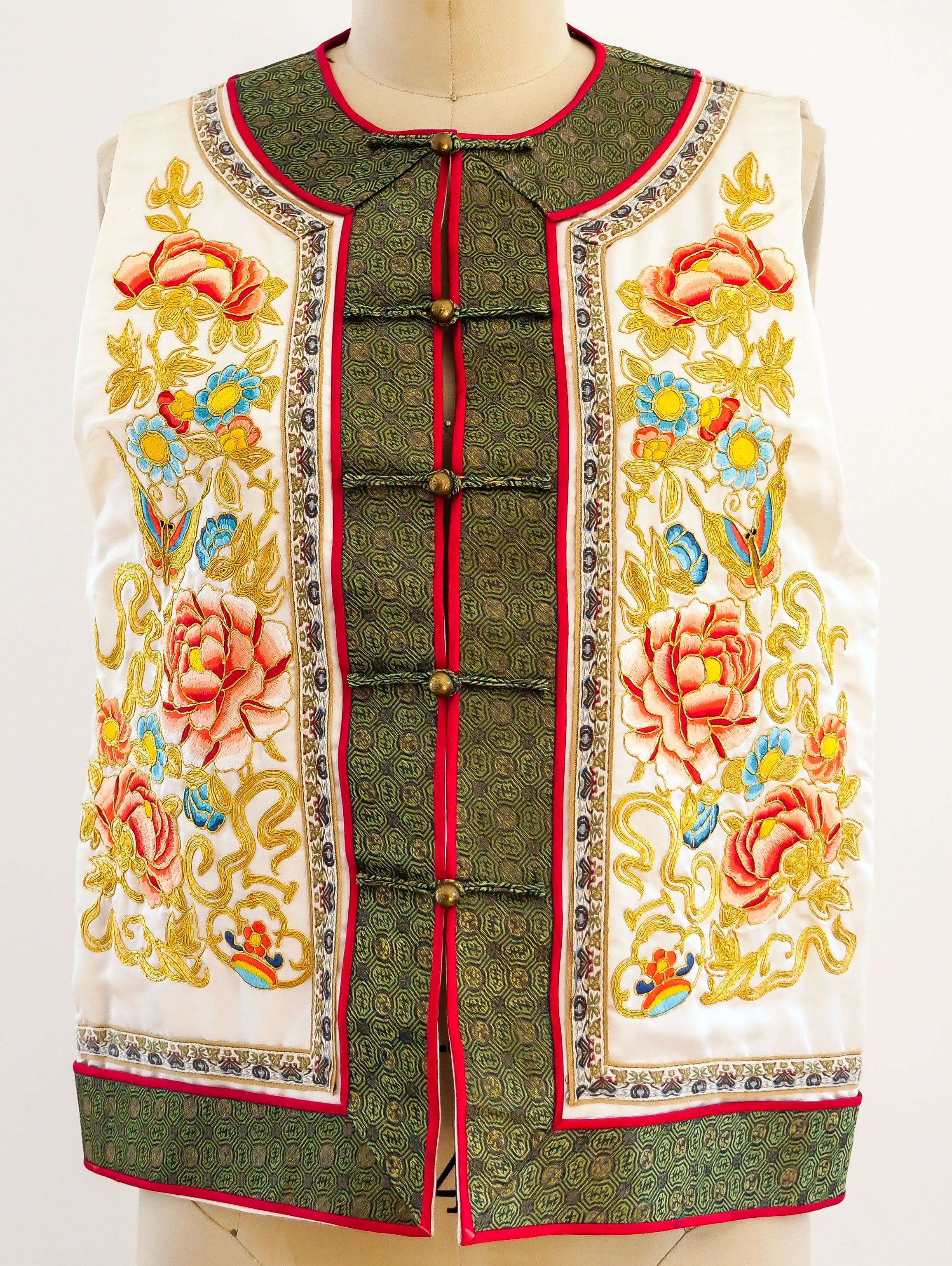 Hand Embroidered Chinese Silk Vest