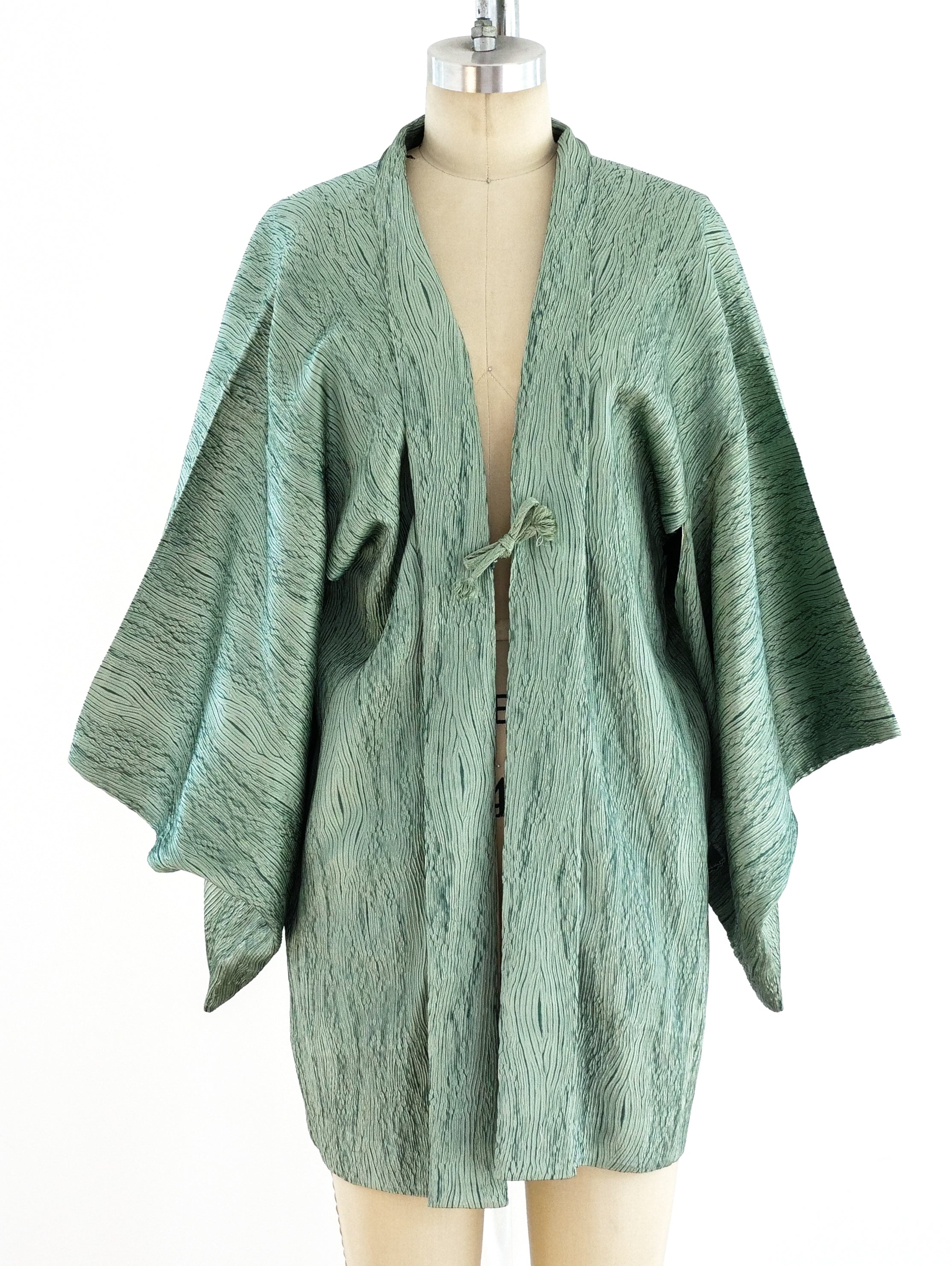 Sage Green Textured Kimono