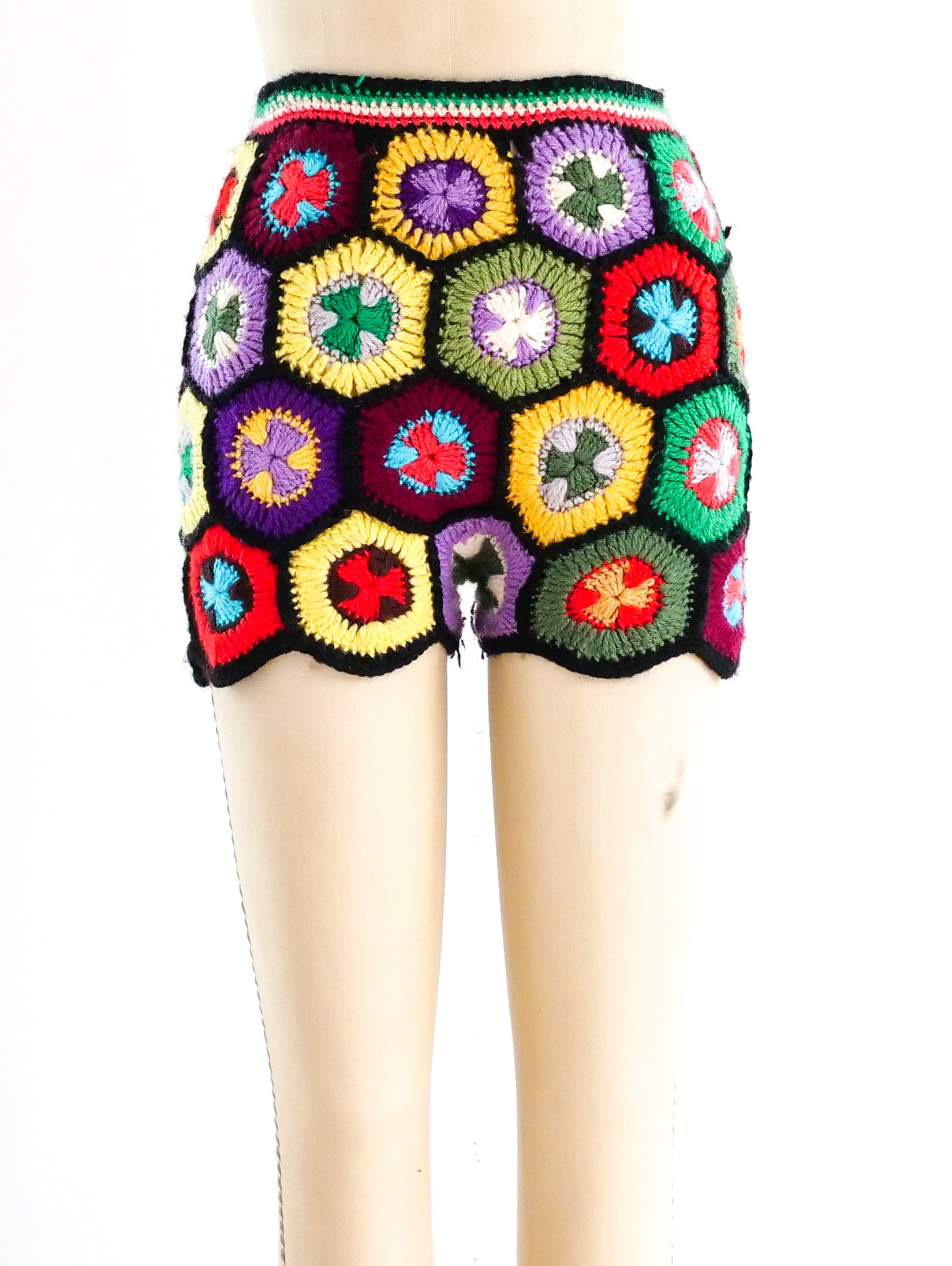 Multicolor Crochet Hot Pants