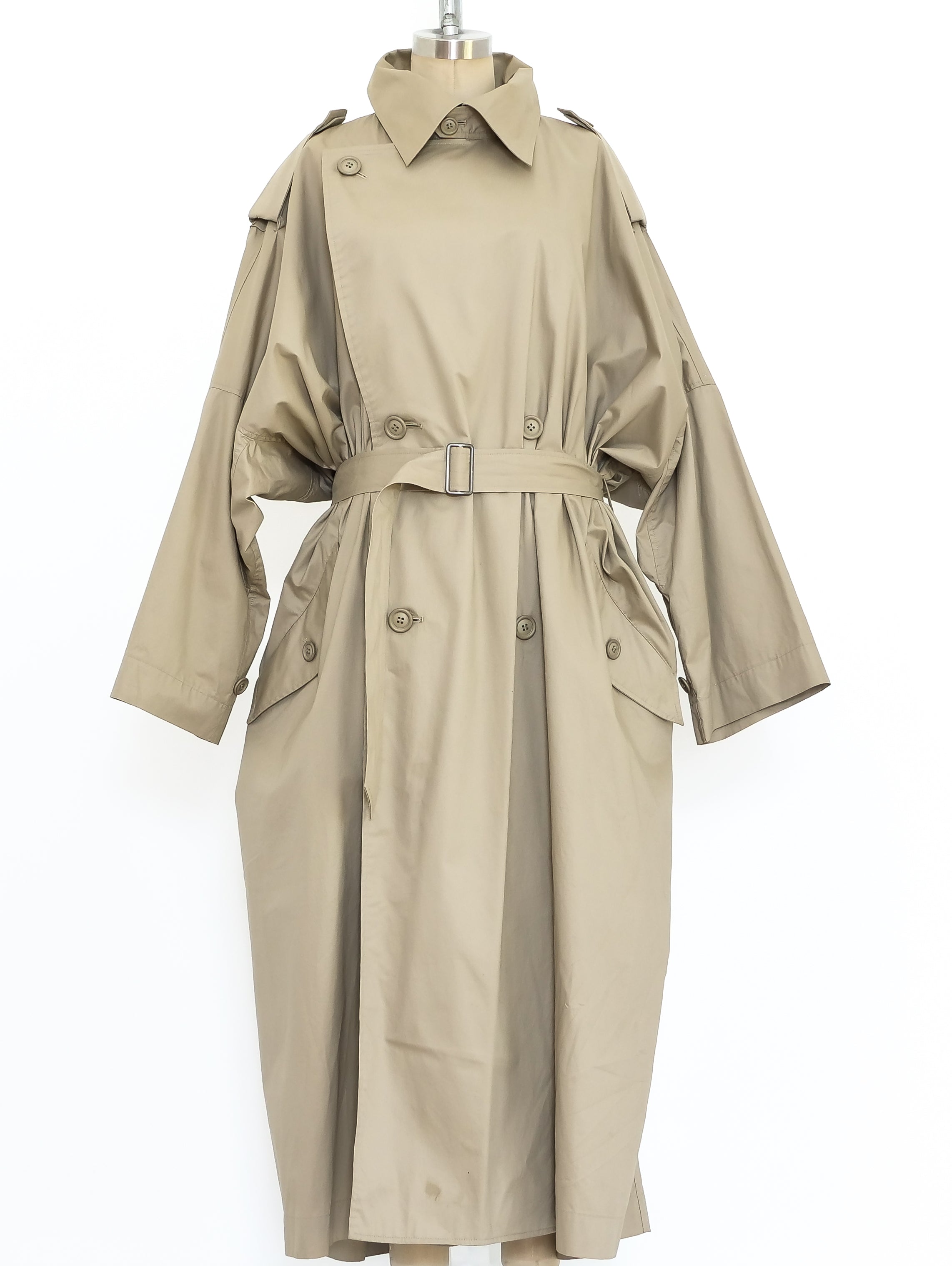 Issey Miyake Oversized Khaki Windcoat