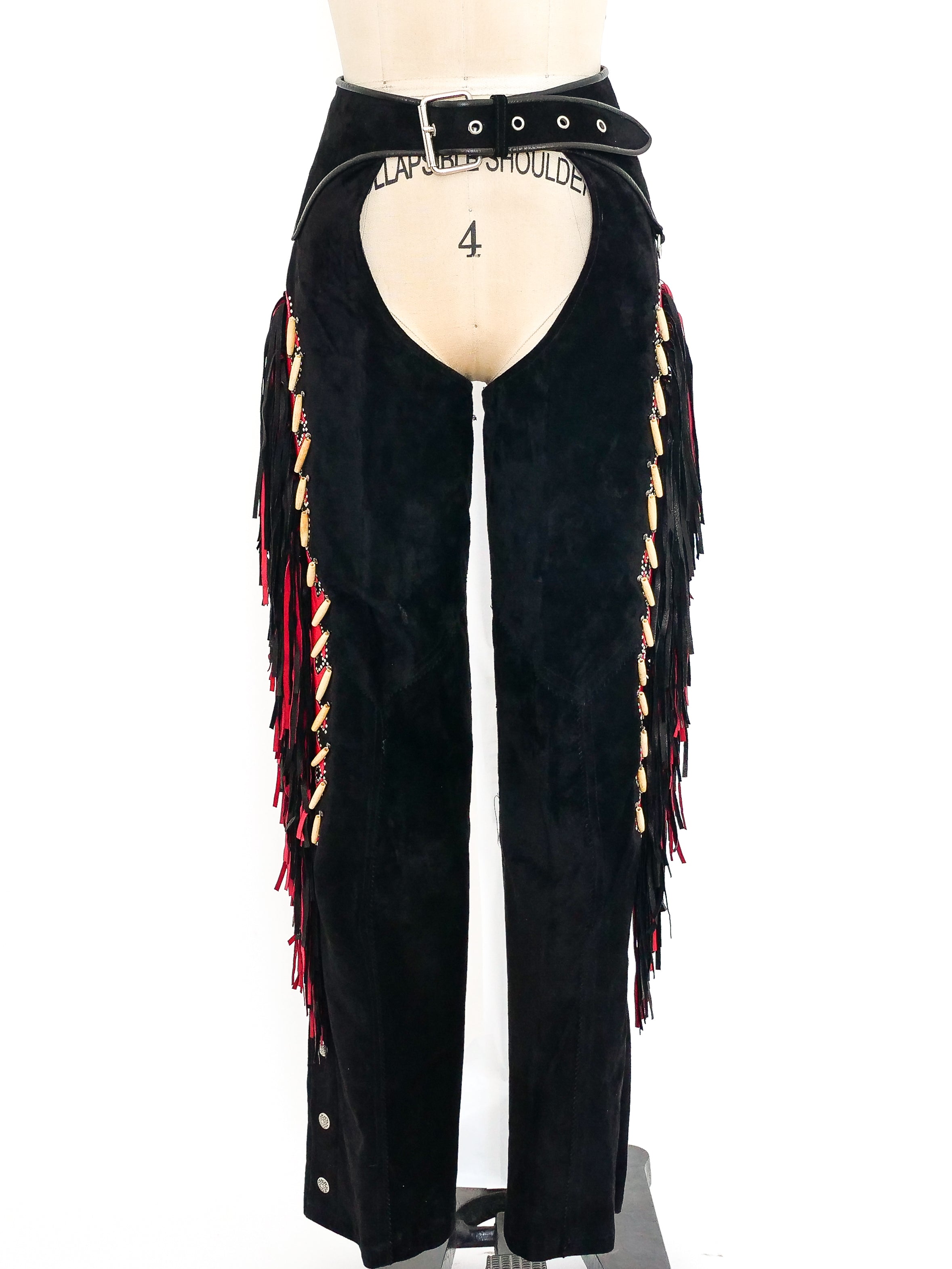 Fringed Suede Western Chaps 0344