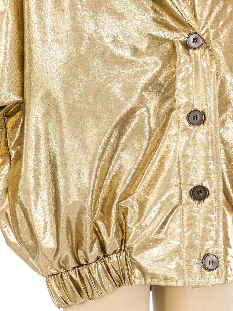 Metallic Gold Puffer Jacket