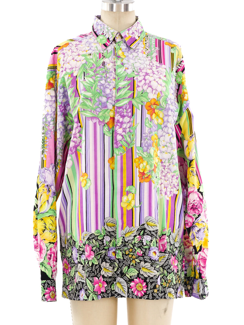 GIANNI VERSACE FLORAL COTTON SHIRT アーカイブ