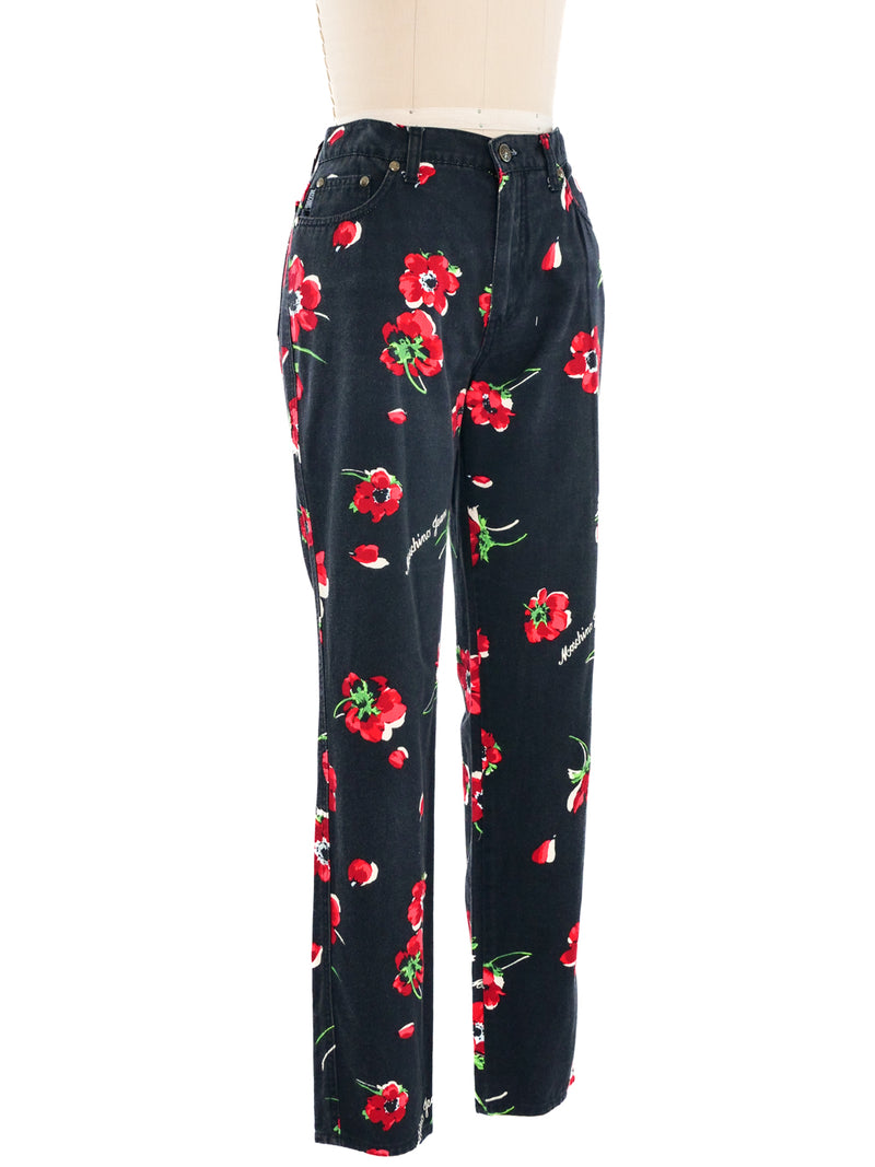 Moschino Floral Printed Jeans