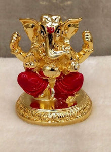 24 Kt Gold Plated Ganesh Idol For Pooja Room And Home Decoration