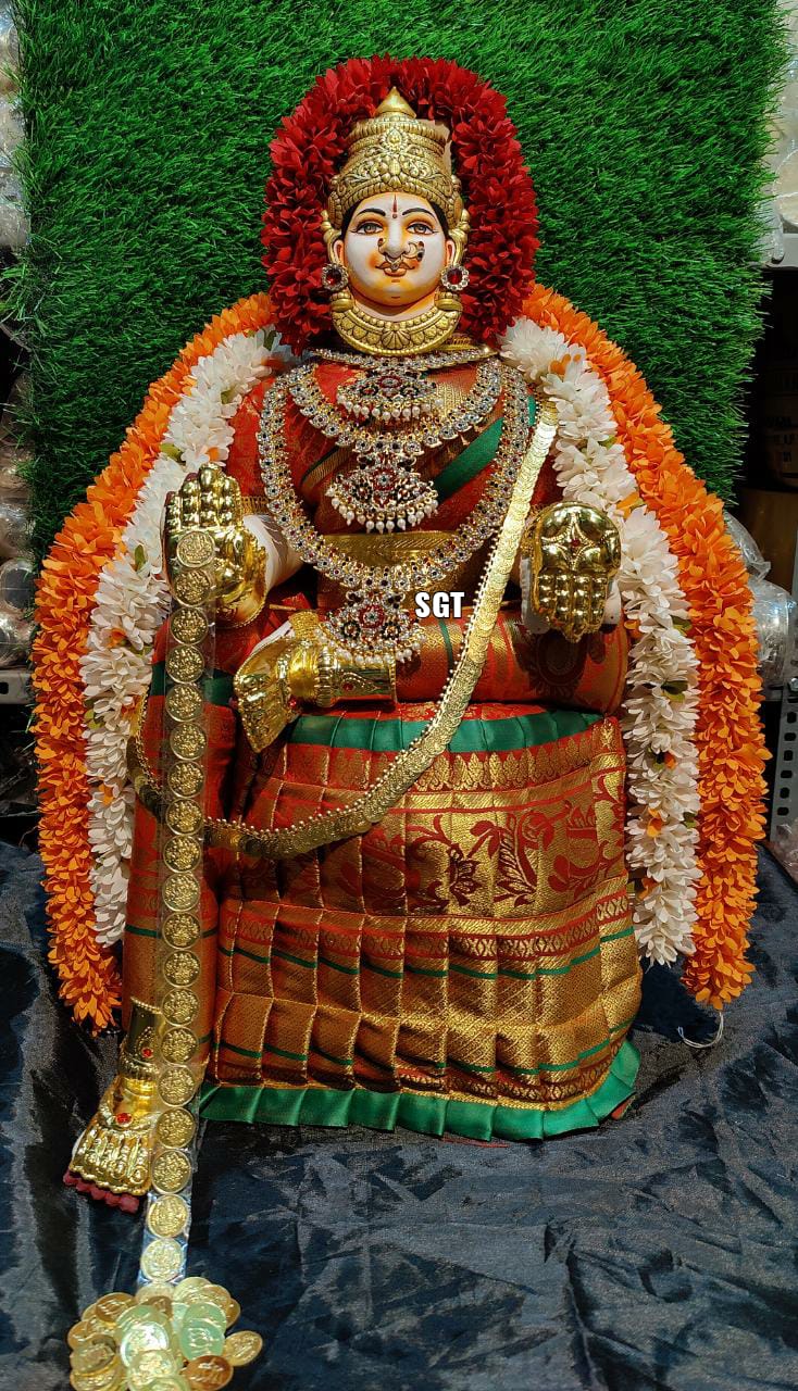 2021, SHRAVANA MASA SPECIAL TANJORE FACE VARALAKSHMI IDOL WITH ...