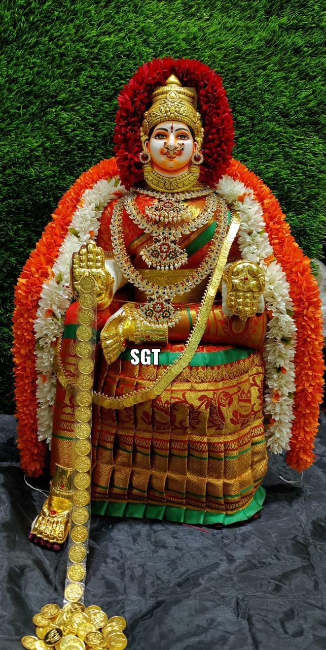 2021, SHRAVANA MASA SPECIAL TANJORE FACE VARALAKSHMI IDOL WITH ...