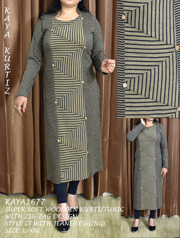 designer woollen kurtis