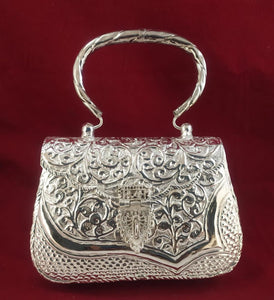 womens silver clutch bag