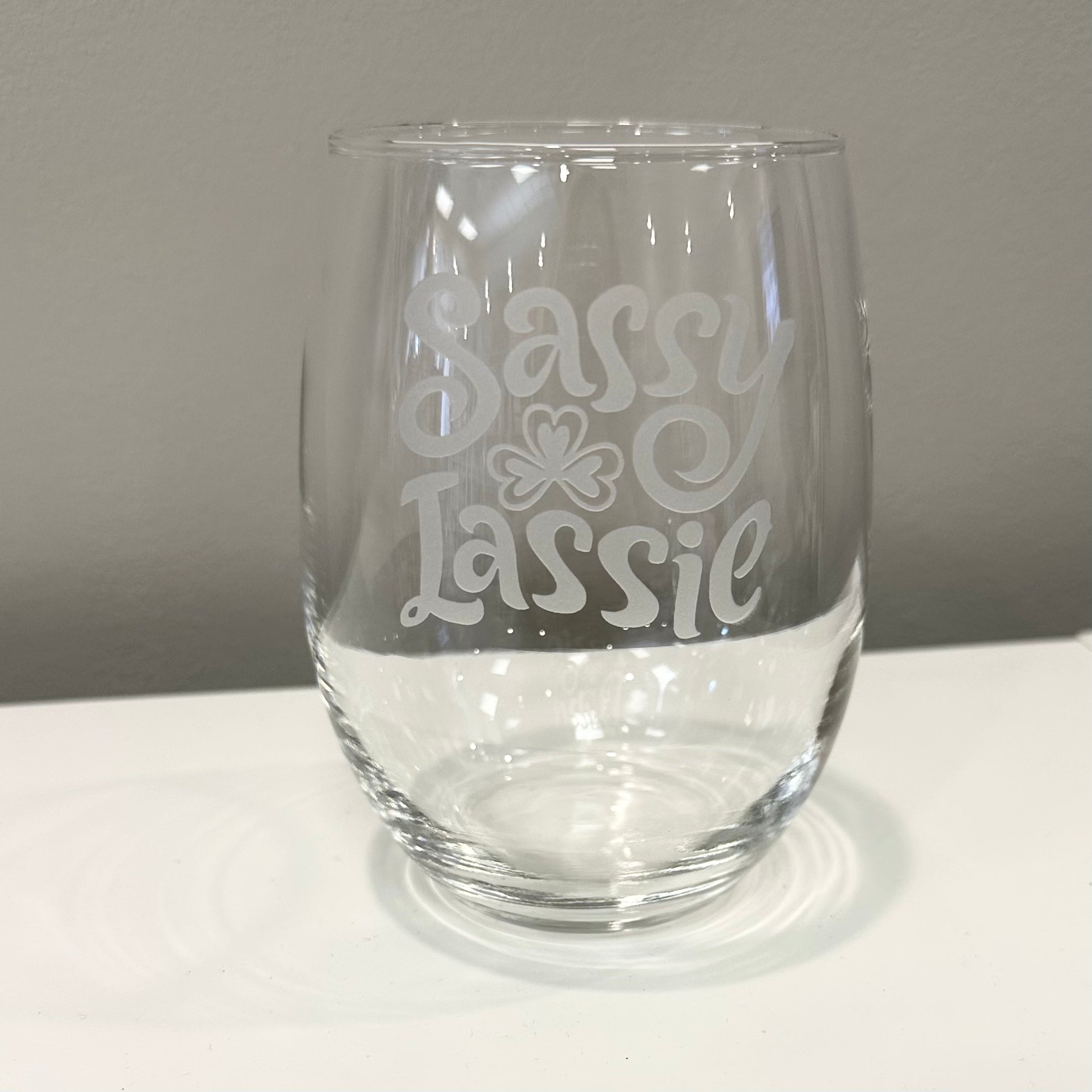 Stemless Wine Glass - Sassy Lassie