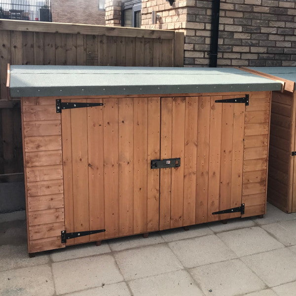 wooden bike storage shed