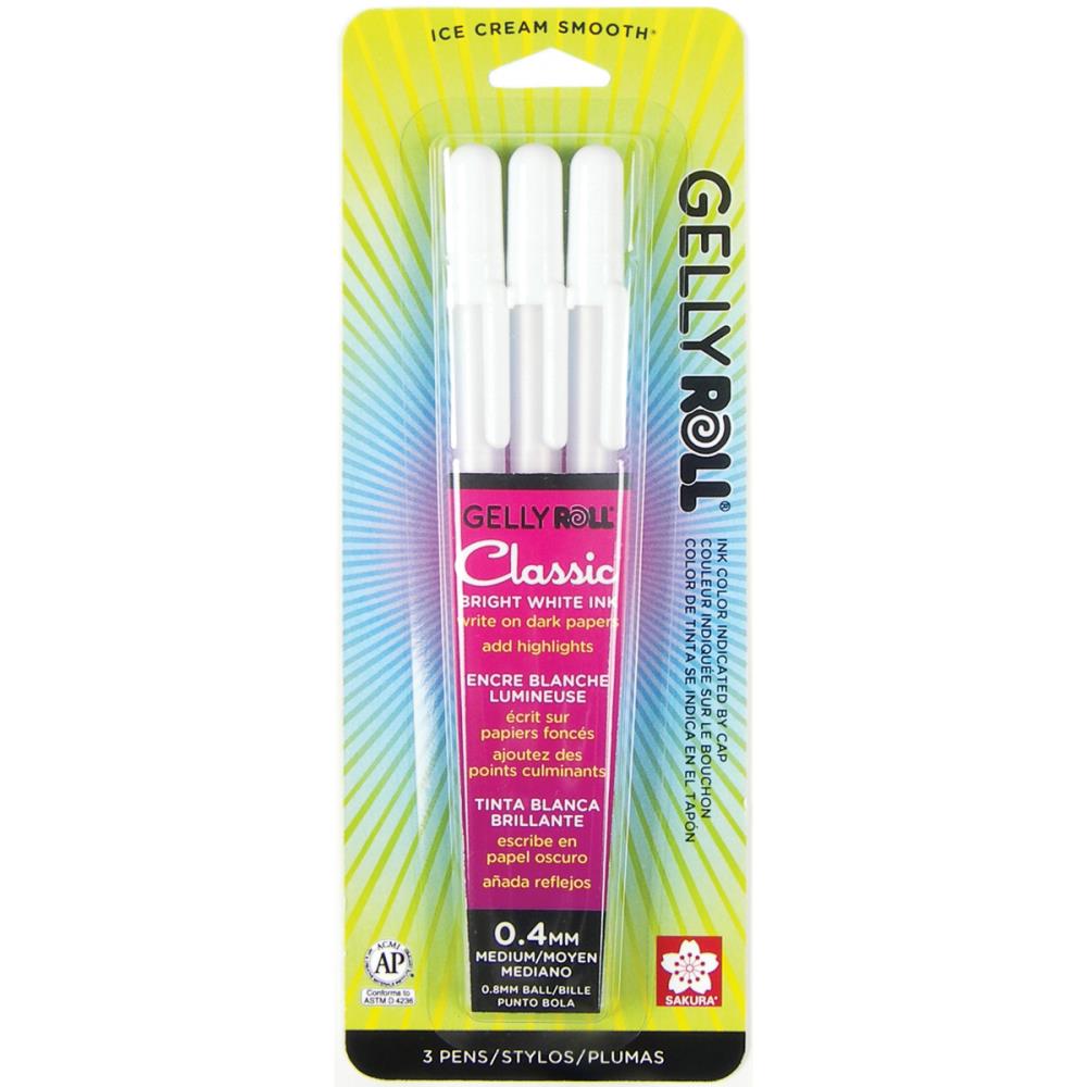 Gelly Roll Pens - White - Set of 3