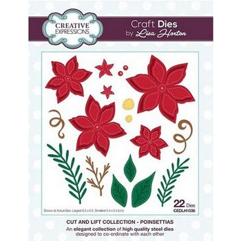 Creative Expressions - Cut and Lift Collection - Poinsettias Craft Die