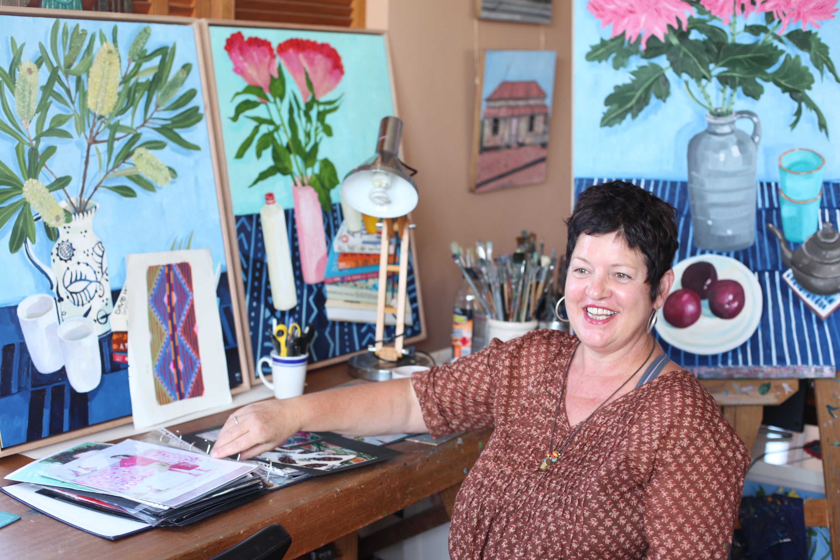 Melanie Vugic in her studio