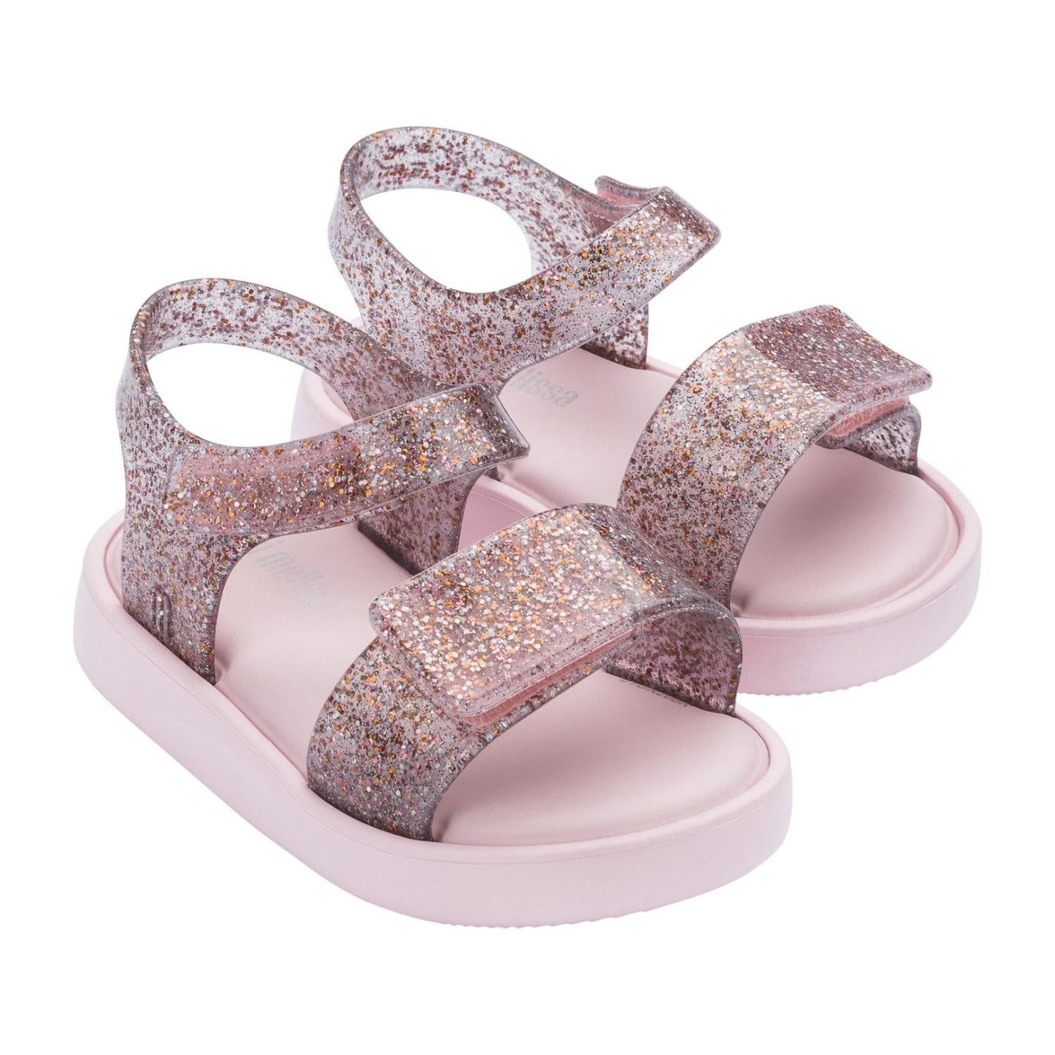 mini melissa pink glitter