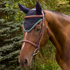 beaded fly bonnet, fly protection for horses