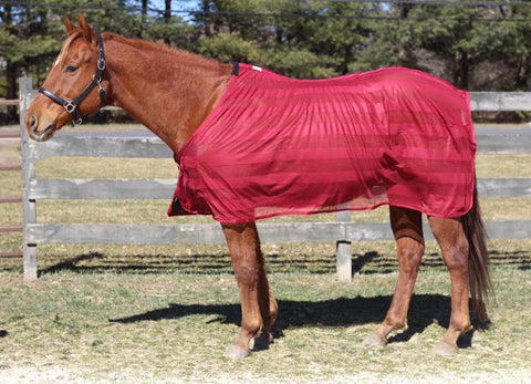 The TuffRider Scrim Sheet is perfect for storing in your trailer for those long, hot show days for between classes or to drape over your horse for some sunny trail rides.