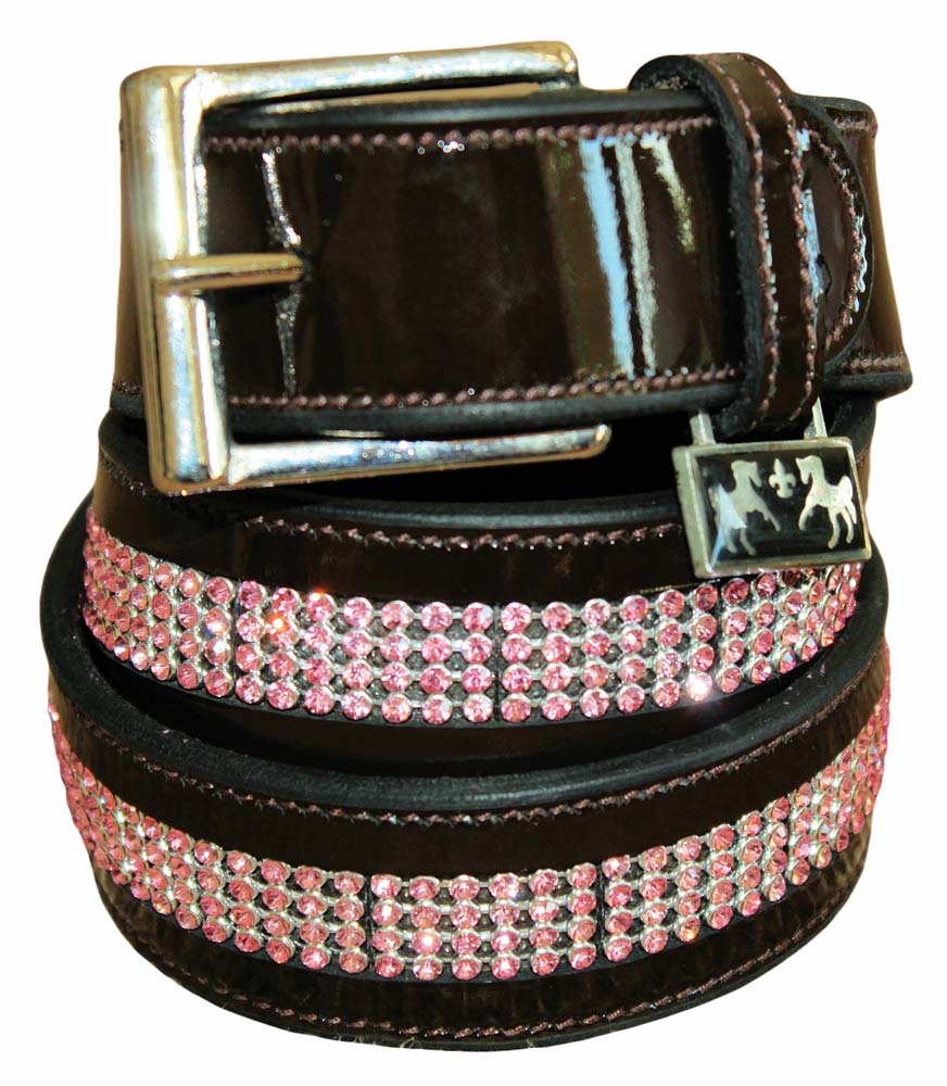 Equine Couture Bling Leather Belt - Regular Leather | Breeches.com