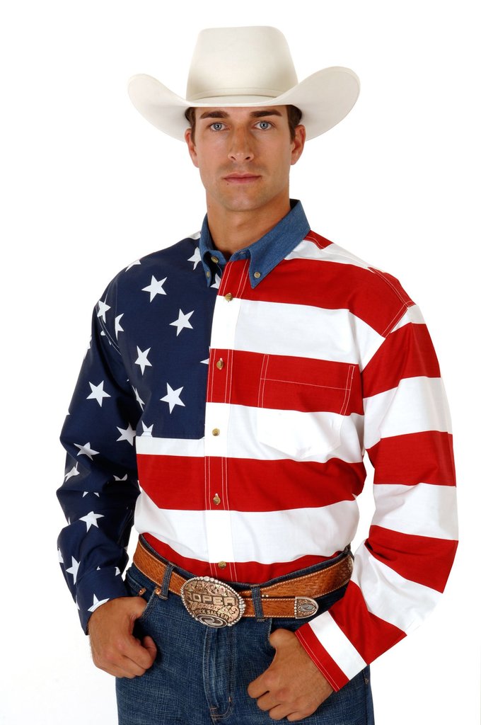 Texas Flag - El Capitan Snap Shirt (Light Blue) XL