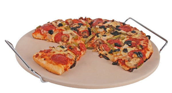 Al Dente Ceramic Pizza Stone With Rack 33cm Sir John's Gifts