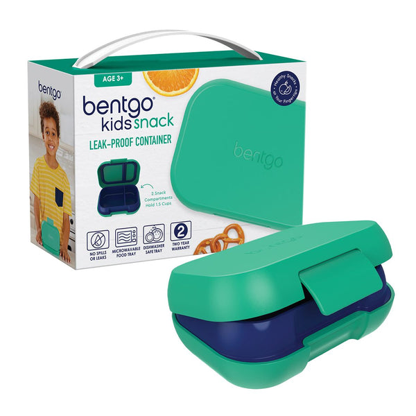 Bentgo Kids' Snack Leak-Proof Storage Container Green/Navy