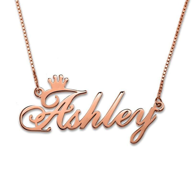 Personalized Name Necklace With Queen Crown Unique Executive Gifts