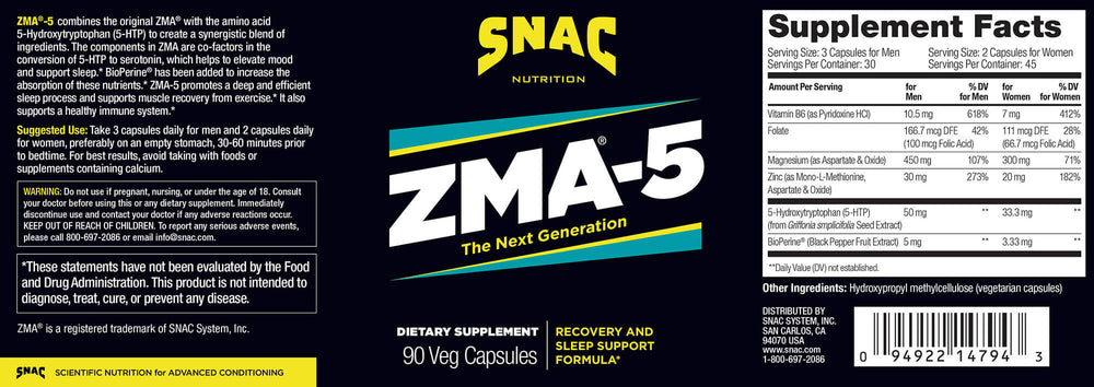 ZMA + B6 500mg Premium R10 Nutrition