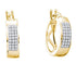 10K Yellow Gold Round Diamond Hoop Earrings 1/6 Cttw - Gold Americas