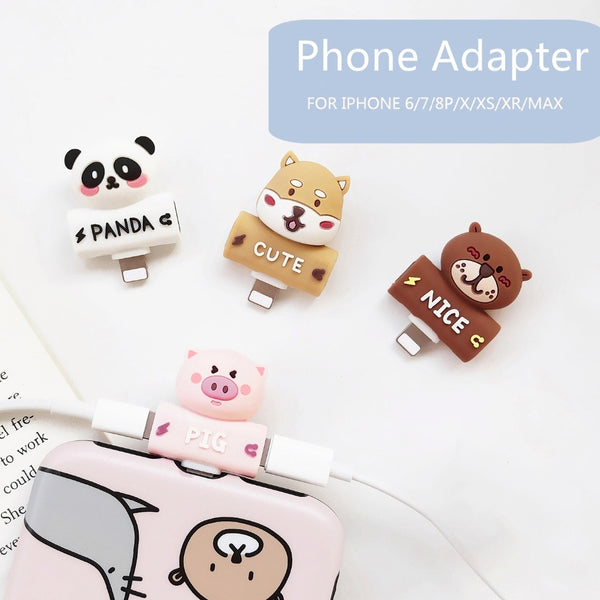 2 In 1 Adapter Fur Iphone Laden Und Musik Horen Comic Version Easybuygermany247