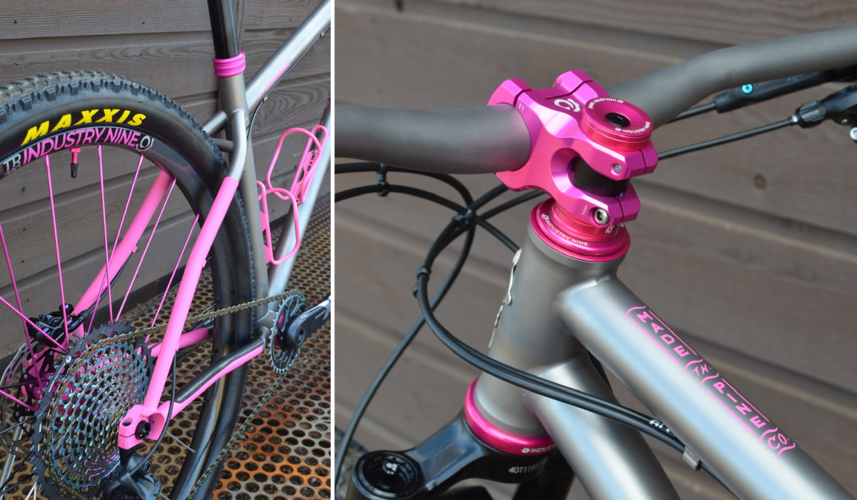 All Pink Bike by Frame Builder Zach Geller from Acoustic Cycles