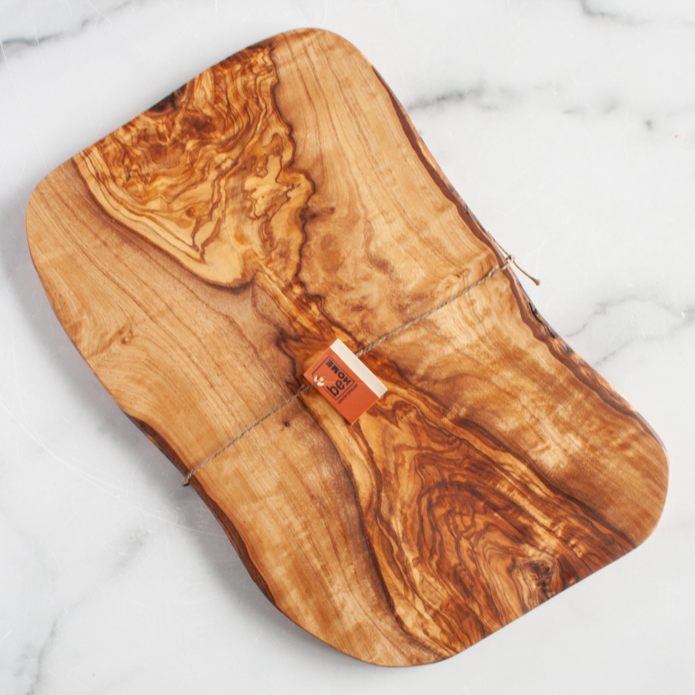Round Natural Acacia Serving Board - Varnished, Bark Edges - 9 inch x 9 inch x 1 1/2 inch - 1 Count Box