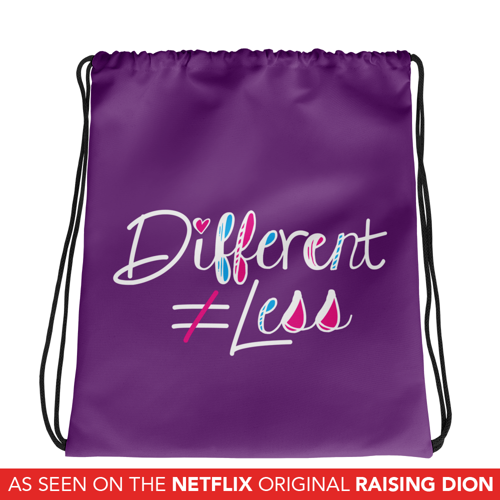 purple drawstring bag