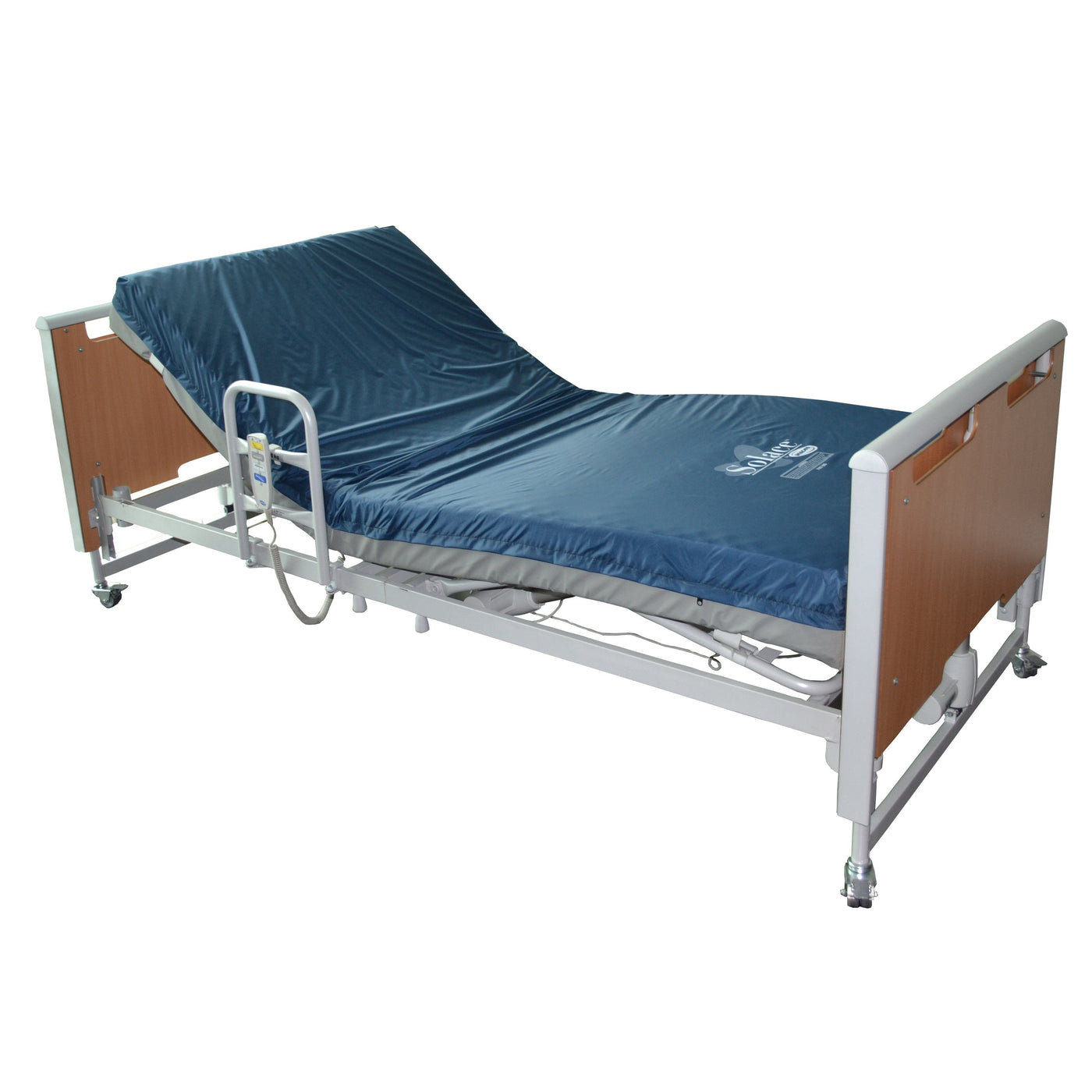 Invacare 5410LOW Full Electric Low Hospital Bed with Mattress and Rails
