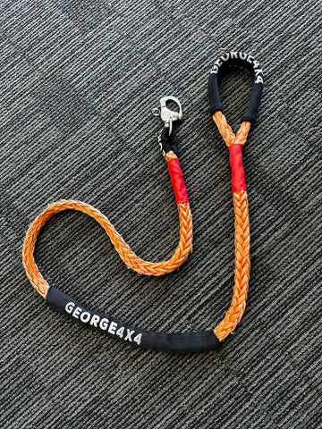 dog leash made from old winch rope