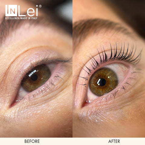 Lash lift before and after