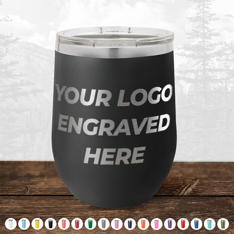 4th of July SALE - Engraved Custom Logo Drinkware - Front Engraved Logo Included - $250 Minimal Order