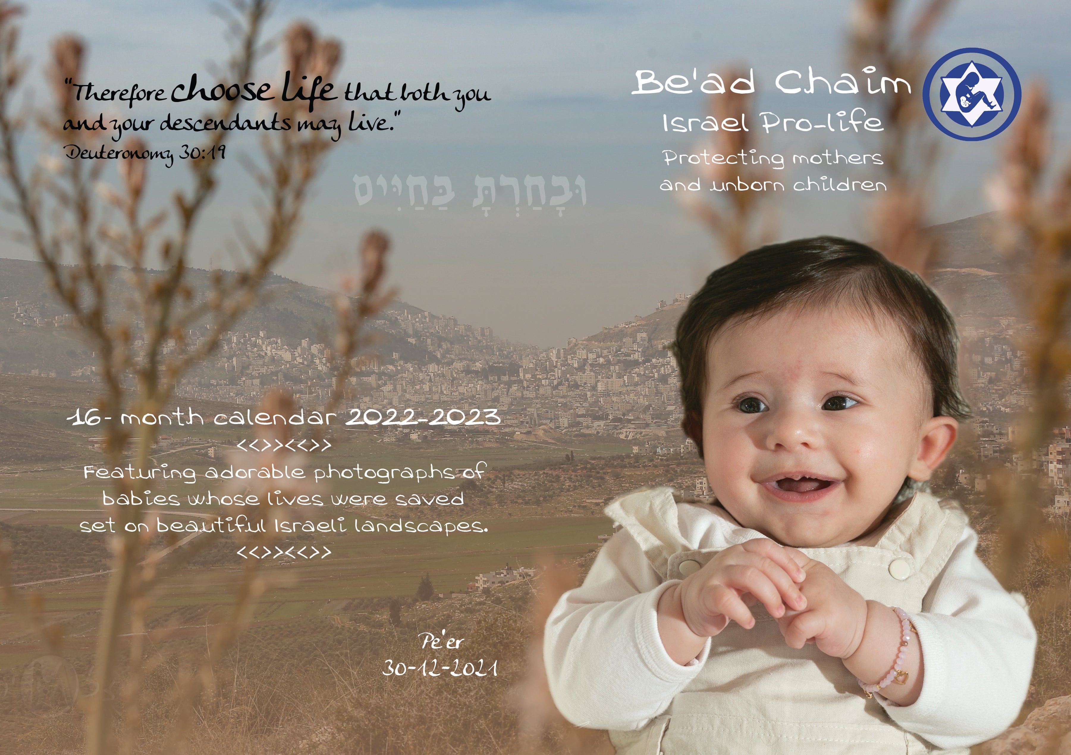 New! Be'ad Chaim Baby Calendar - 2022-2023 product shot